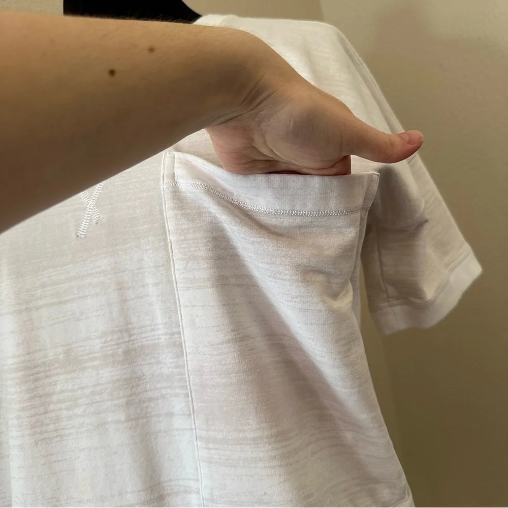 Lululemon Mudra Sweatshirt Righteous Stripe White Size 8 - Picture 7 of 14